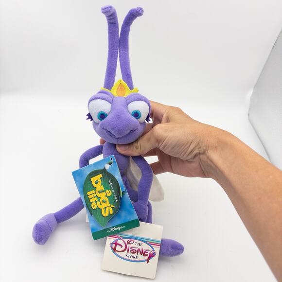 Lot Of 4 1990s Disney Store A Bugs Life Atta, Flik, Dim, Dot 8" Bean Bag Plush - Picture 2 of 14
